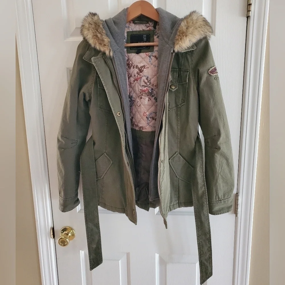 Buffalo Outerwear by David Bitton Green Faux Fur coat XS